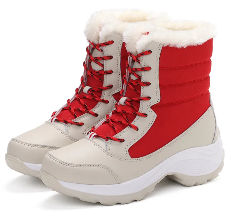 Nouvelles chaussures montantes doublées en polaire pour femmes