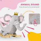 Chaise berçante en bois Bébé Éléphant
