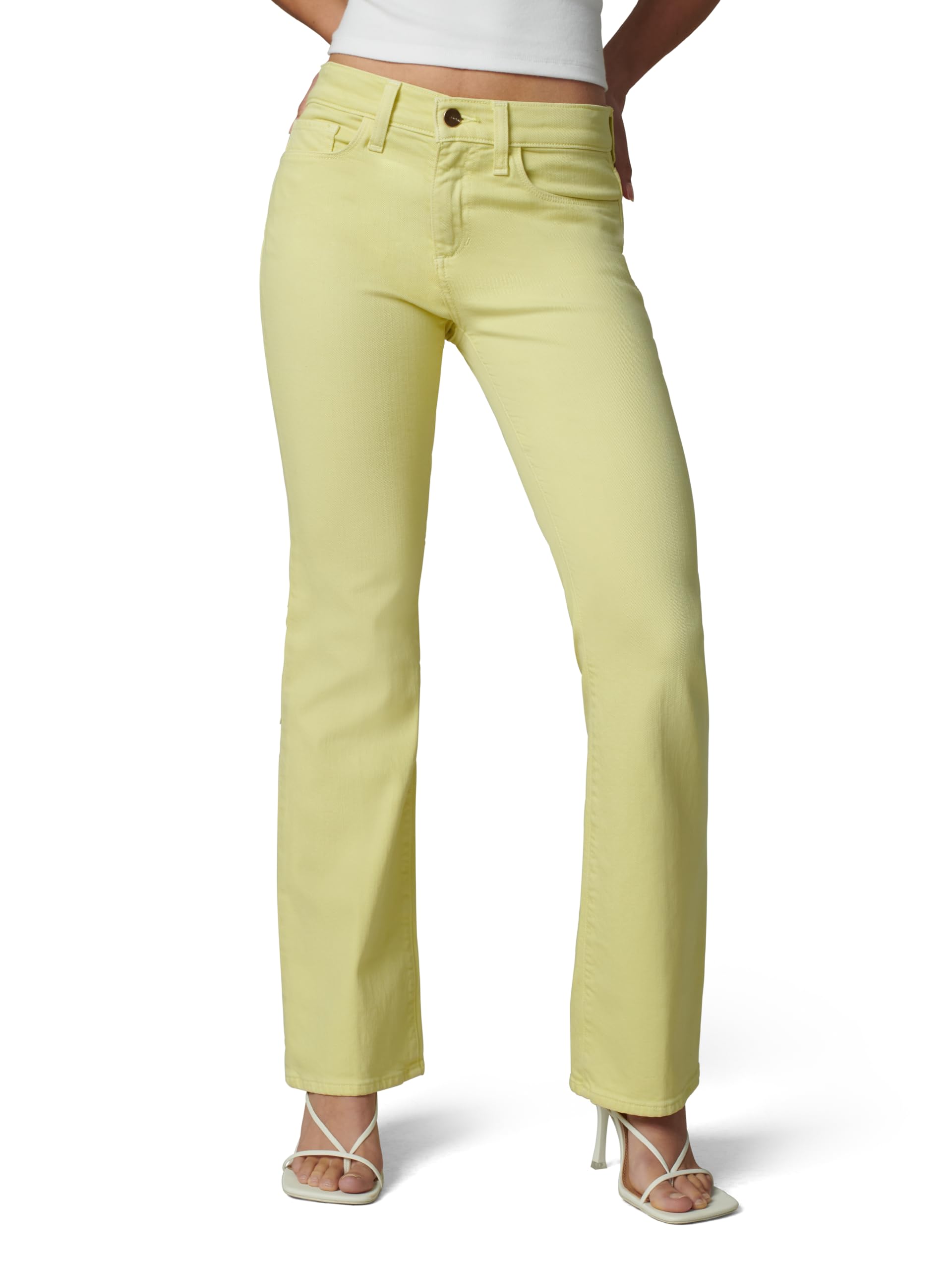 Jean Joes Jeans Provocateur Petite taille mi-haute coupe bootcut citronnelle pour femme