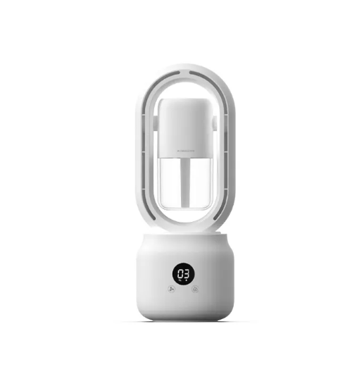Ventilateur électrique sans pales avec brumisateur et humidificateur d'air USB (rechargeable, de table)