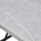 Table de salle à manger moderne, table de cuisine de 140 cm pour 4 personnes, table rectangulaire pour salle à manger, bureau, salon, montage facile.