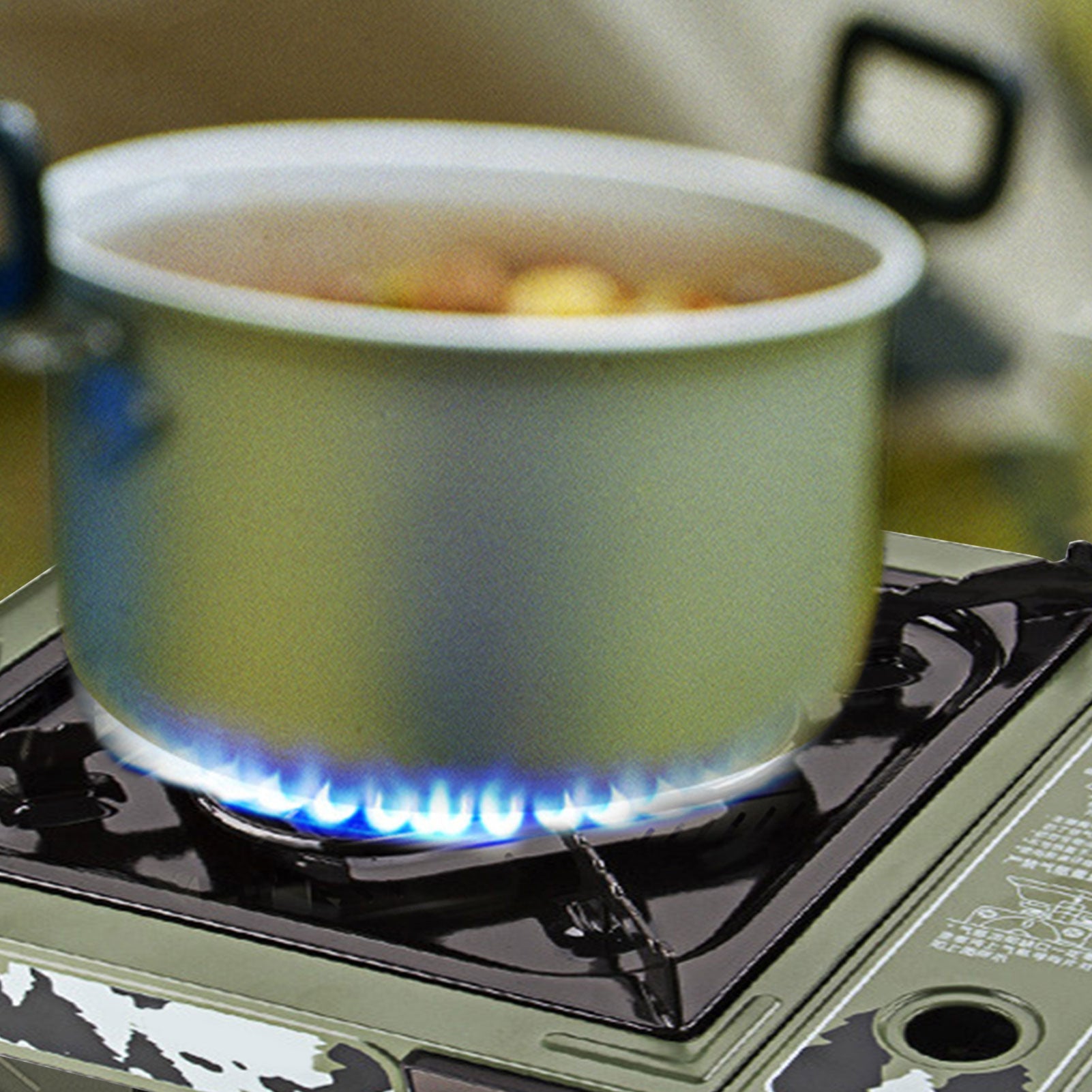 Réchaud à gaz portable avec carte, marmite, réservoir de combustible Waska, barbecue