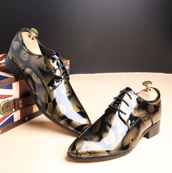 Chaussures en cuir décontractées pour hommes, grandes tailles