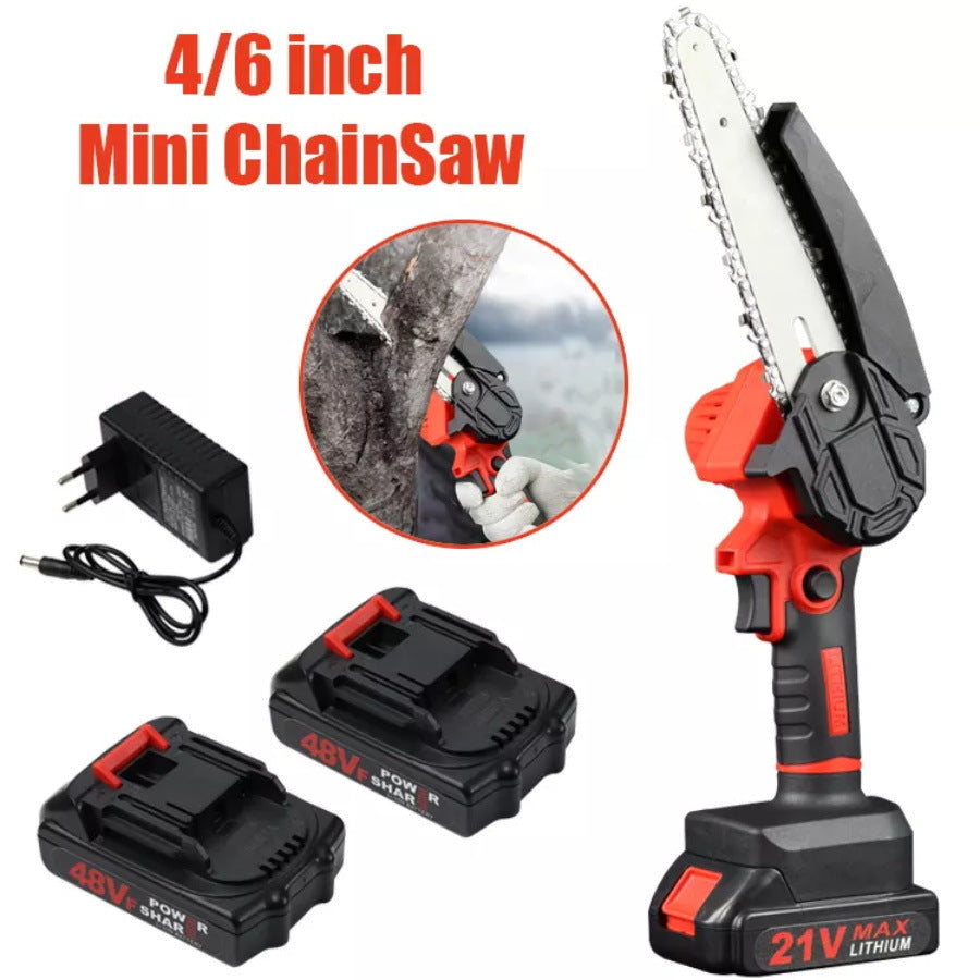 Mini tronçonneuse électrique sans fil pour le jardinage et le travail du bois
