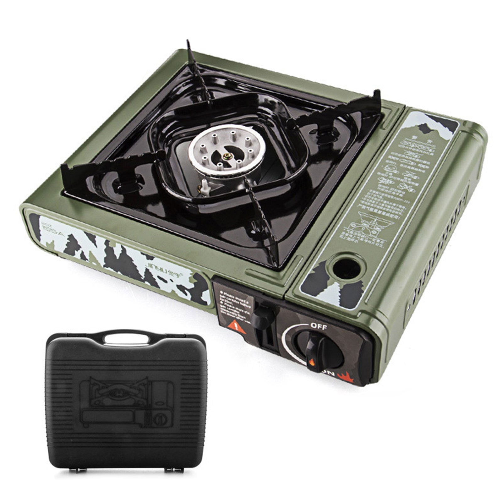 Réchaud à gaz portable avec carte, marmite, réservoir de combustible Waska, barbecue