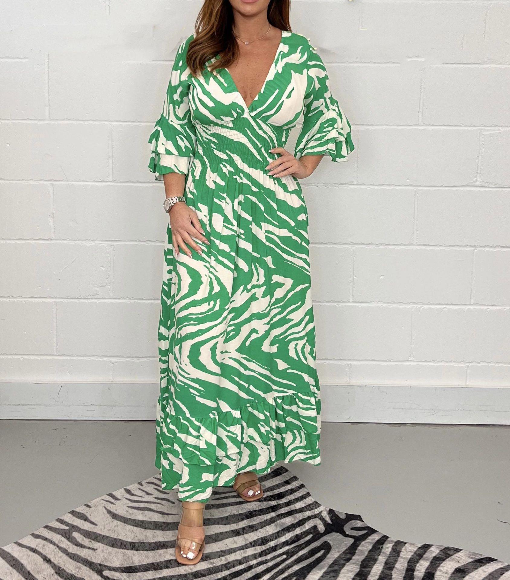 Robe imprimée décontractée pour femme automne/hiver 2023