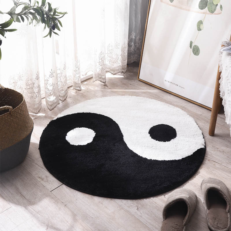 Tapis de Tai Chi Bagua rond sur mesure pour chambre et salle de bain