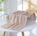 Serviette pour cheveux en microfibre polaire corail à séchage rapide