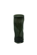 Vase ABUJA en verre fumé et bois naturel – 40 cm