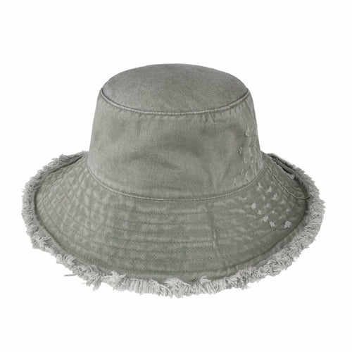 Bob à larges bords effilochés pour l'été – Chapeau de soleil léger en coton