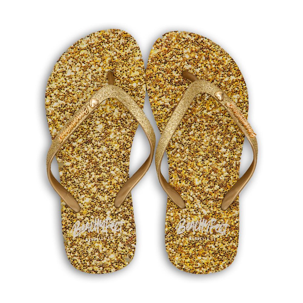 BeachyFeet® - Paillettes dorées