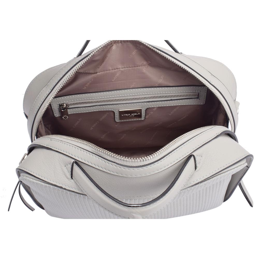 Sac à main de luxe en cuir lisse pour femme Maria Carla