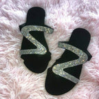 Sandales Bling Bling Slides pour femmes, collection été 2021, idéales pour la plage.