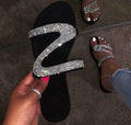 Sandales Bling Bling Slides pour femmes, collection été 2021, idéales pour la plage.