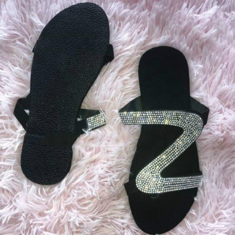 Sandales Bling Bling Slides pour femmes, collection été 2021, idéales pour la plage.
