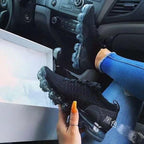 Baskets violettes 2021 pour femmes, chaussures décontractées en maille avec coussin d'air, plates