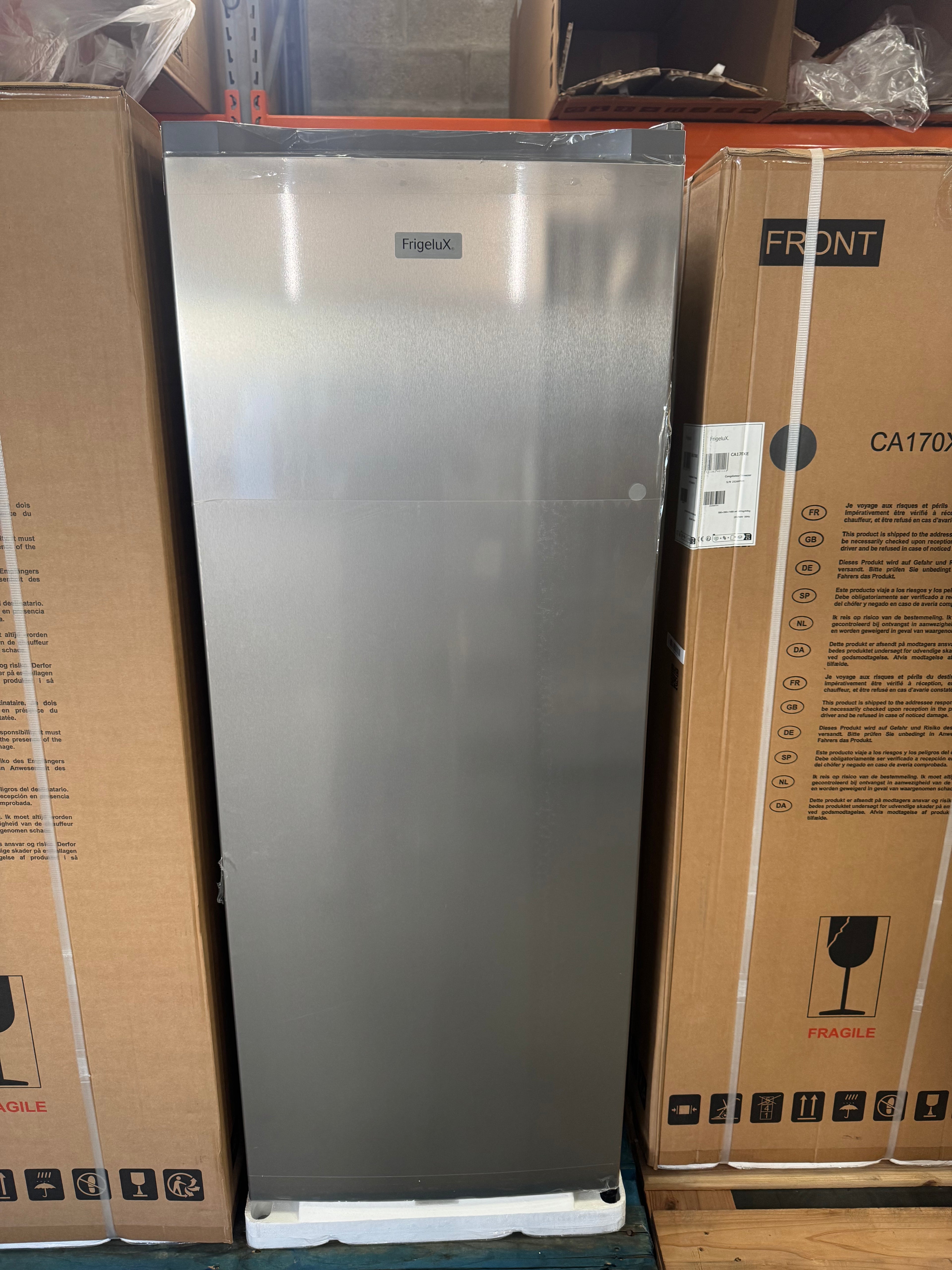 Congélateur armoire inox 177 litres frigelux