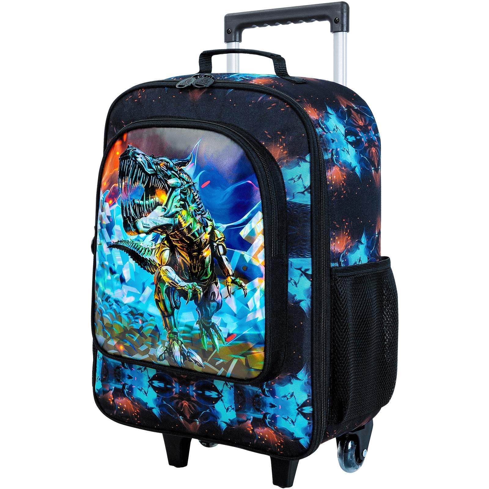 Valise enfant pour garçon, motif dinosaure à roulettes, idéale pour les voyages avec les tout-petits et les enfants d'âge primaire.