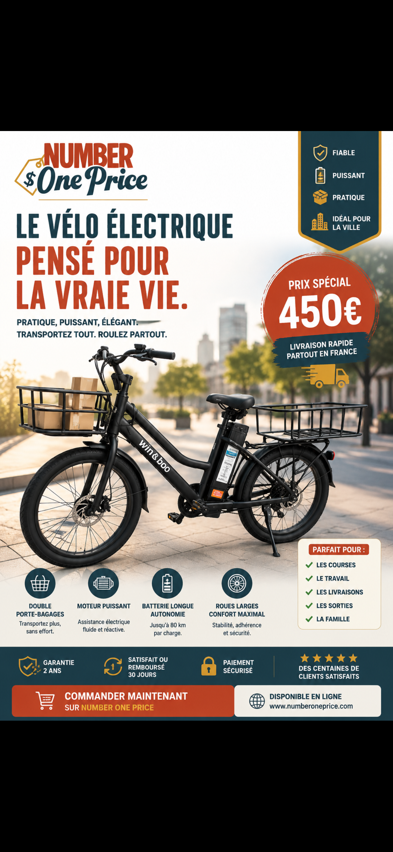 Vélo électrique mixte