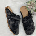 Mocassins en toile à bout rond et talon plat pour femmes, style vintage