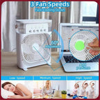 Ventilateur de climatisation 6 pouces avec 3 vitesses, 5 jets et 7 couleurs