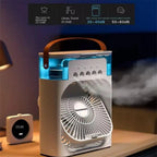 Ventilateur de climatisation 6 pouces avec 3 vitesses, 5 jets et 7 couleurs