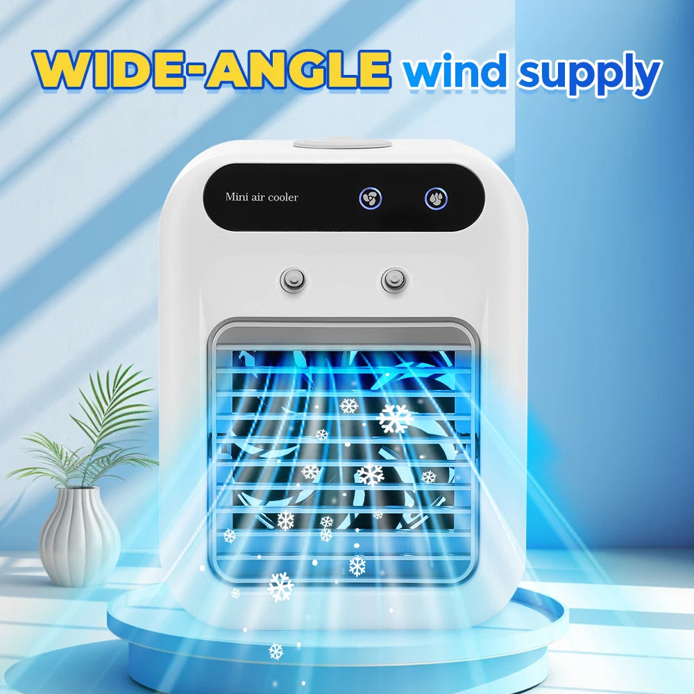 Ventilateur 3 en 1 avec climatiseur, petit rafraîchisseur d'air et veilleuse LED pour la maison