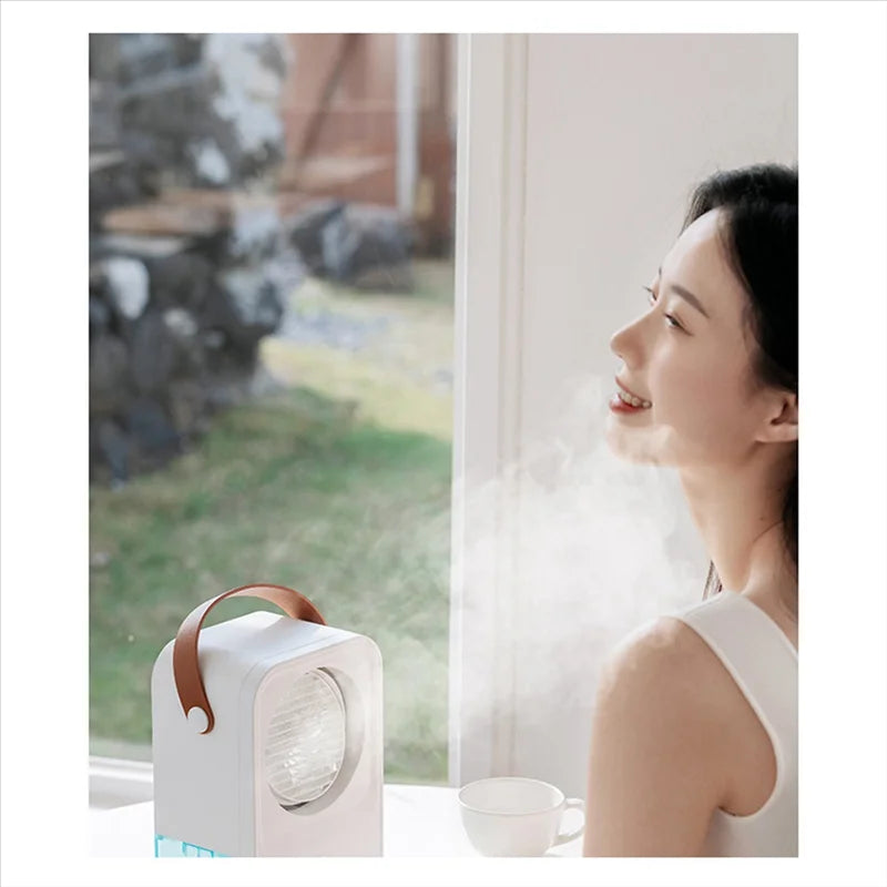 Climatiseur évaporatif portable, puissant et silencieux, à 4 vitesses.