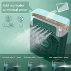 Ventilateur de climatisation 6 pouces avec 3 vitesses, 5 jets et 7 couleurs