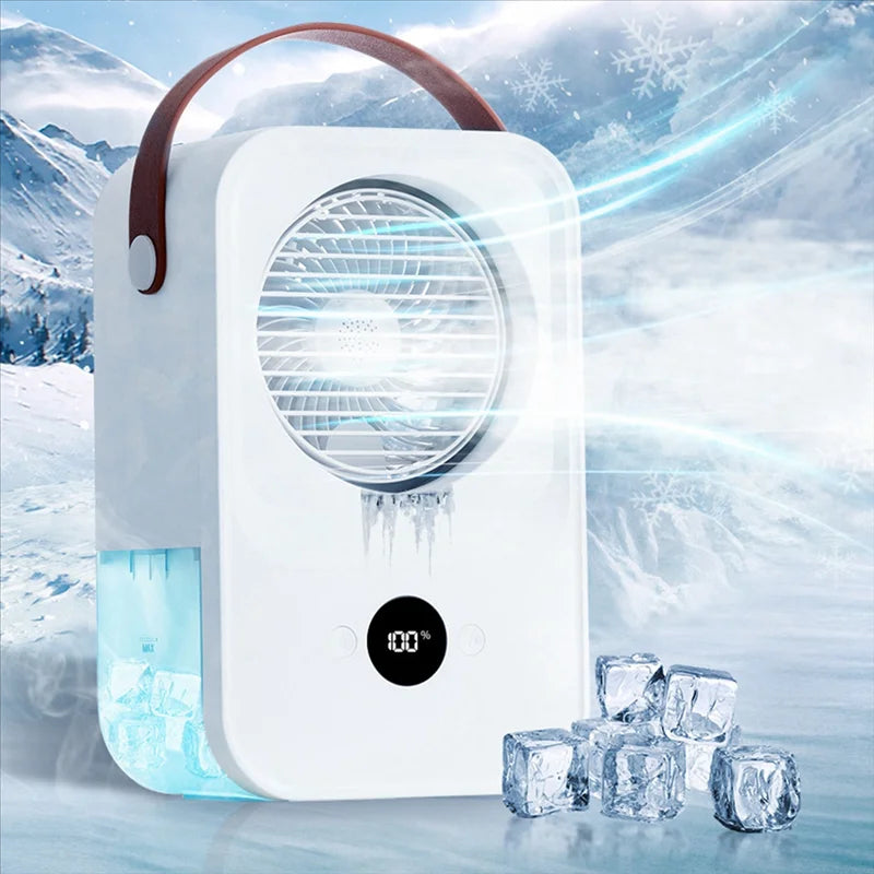 Climatiseur évaporatif portable, puissant et silencieux, à 4 vitesses.