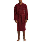POLO RALPH LAUREN Peignoir châle en éponge Classique Bordeaux/Crème Chic Pony Player XL