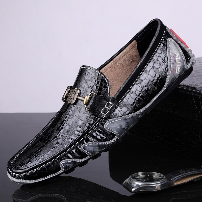 Chaussures décontractées pour hommes en cuir de vachette pleine fleur