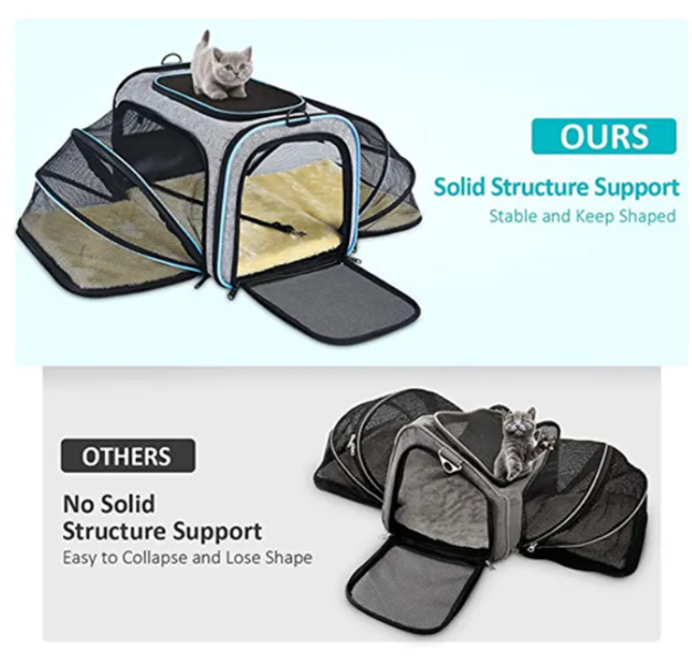 Sac de transport souple et pliable pour chats et chiens
