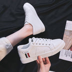 Chaussures blanches en toile pour femmes