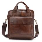Sac à main d'affaires rétro pour homme, mallette en cuir de 30 cm