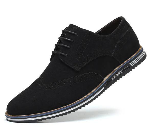 Chaussures britanniques basses en cuir suédé givré pour hommes