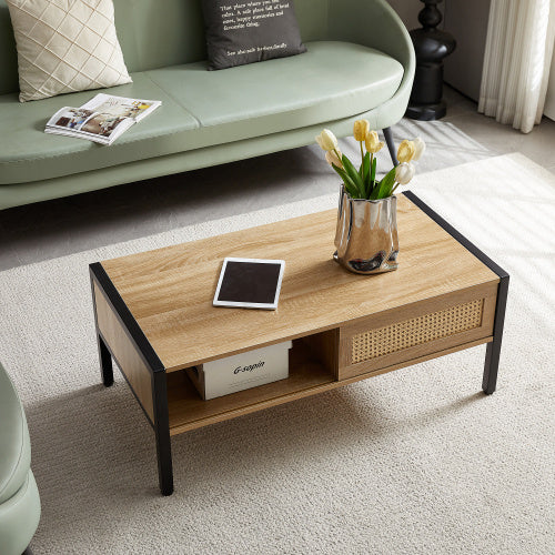Table basse en rotin de 40,16 pouces