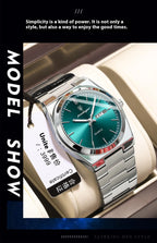 Montre homme ultra-mince, étanche, lumineuse, à quartz