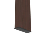 Table basse rectangulaire en verre et noyer, table basse transparente, table d'appoint moderne pour salon