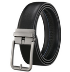 Ceinture en cuir pour homme avec boucle creuse automatique