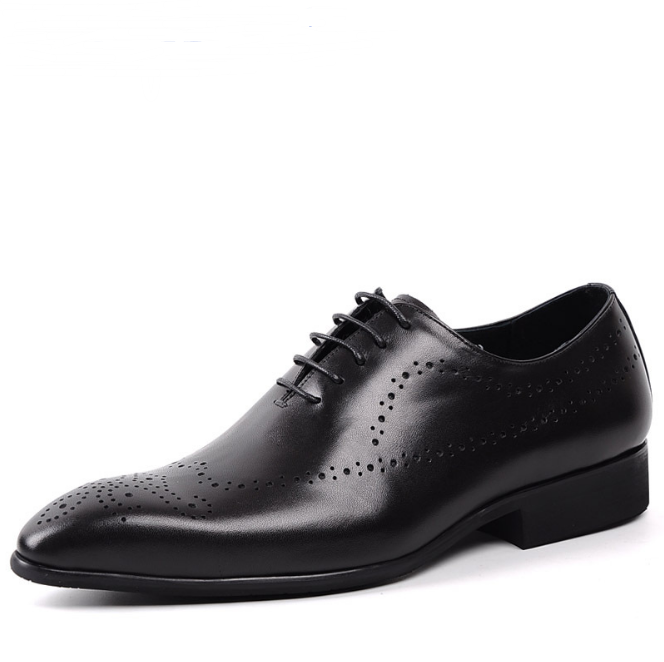 Chaussures habillées brogues en cuir pour homme - Style vintage