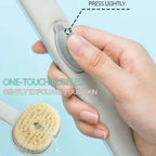 Brosse de bain liquide à long manche pour massage exfoliant