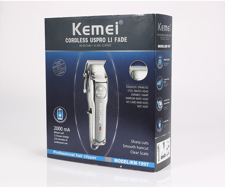 Tondeuse à cheveux électrique rechargeable Kemei pour hommes