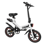 Vélo électrique VoltCycle pour adultes, moteur 350 W, vitesse maximale de 30 km/h, vélo électrique pliable 14 pouces, batterie amovible 36 V 10,4 Ah, autonomie de 40 km, assistance au pédalage, mini-vélos électriques pour adultes et adolescents (blanc).