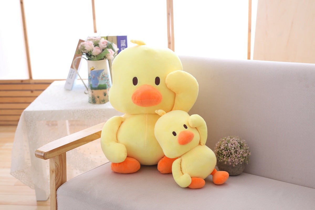 Canard en peluche jaune dansant avec expressions