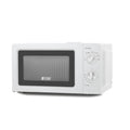 Micro-ondes professionnel Commercial Chef de 0,6 pi³ avec 6 niveaux de puissance, petit micro-ondes avec poignée, 700 W, micro-ondes de comptoir avec minuterie de 30 minutes et commandes mécaniques à molette, blanc.