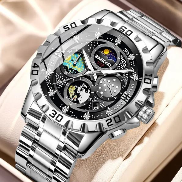 Montre à quartz, montre de ville étanche, petit modèle à trois broches