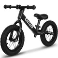 Draisienne 12" pour enfants de 2 à 5 ans, cadre léger en nylon, sans pédales, avec selle réglable et pneus à air (noir)