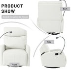 Petit fauteuil à bascule moderne, fauteuil inclinable pivotant, chaise de chambre