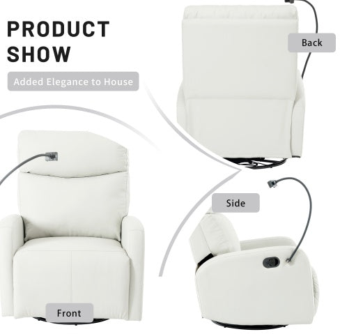 Petit fauteuil à bascule moderne, fauteuil inclinable pivotant, chaise de chambre
